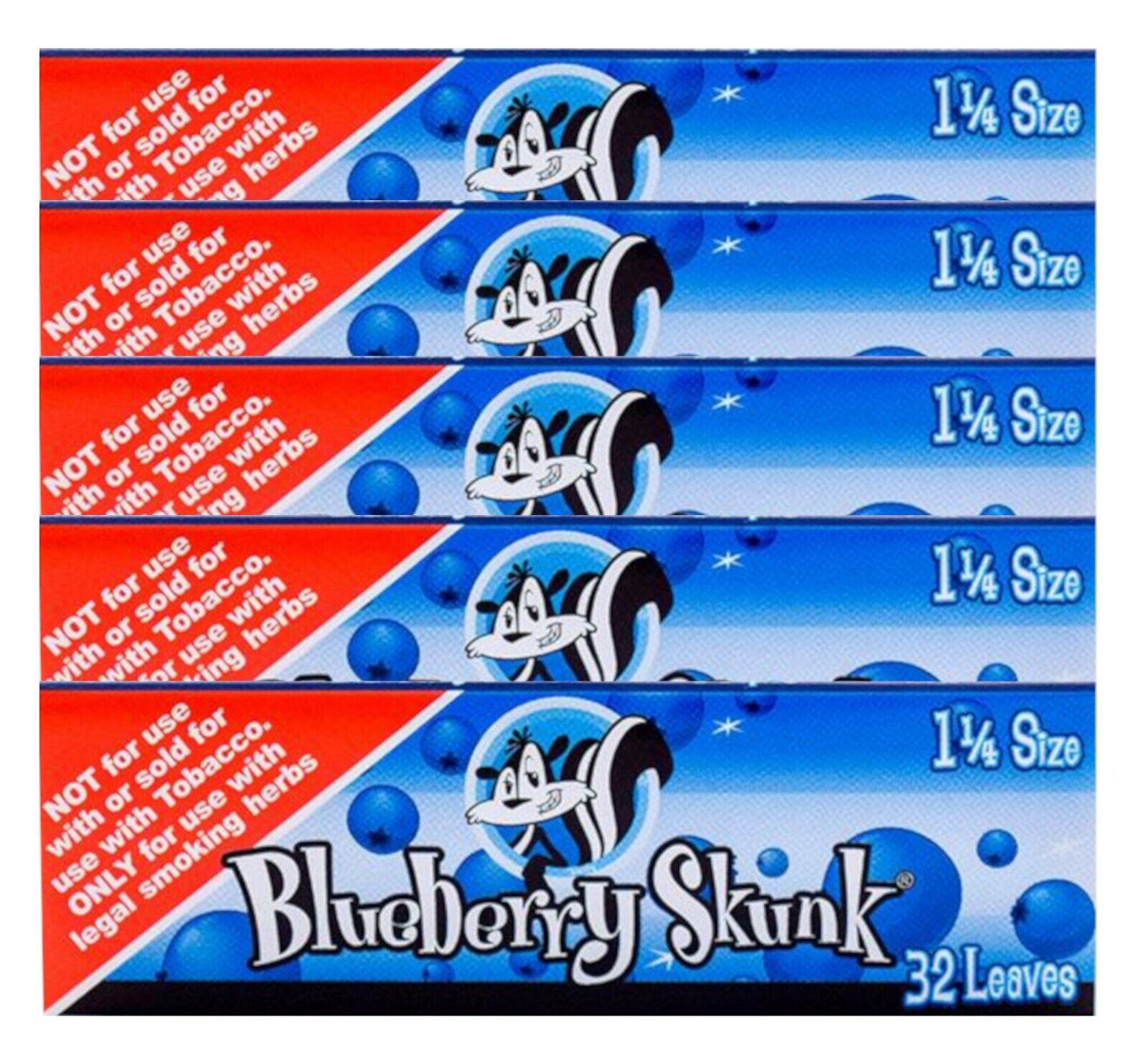 Skunk Blueberry Flavored Rolling Papers 1.25 5 Packs
