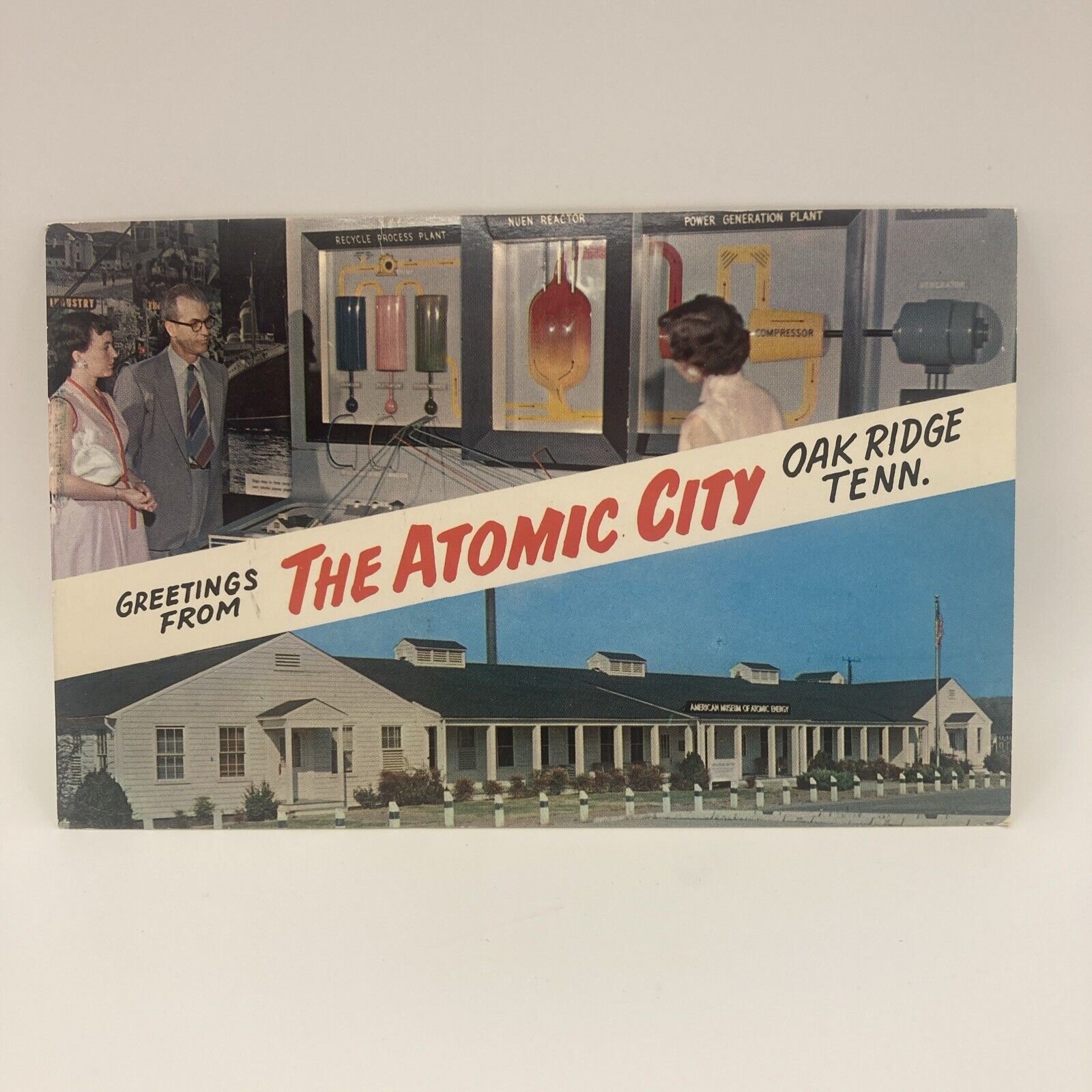 Postcard Greetings From The Atomic City, Oak Ridge Tennessee 