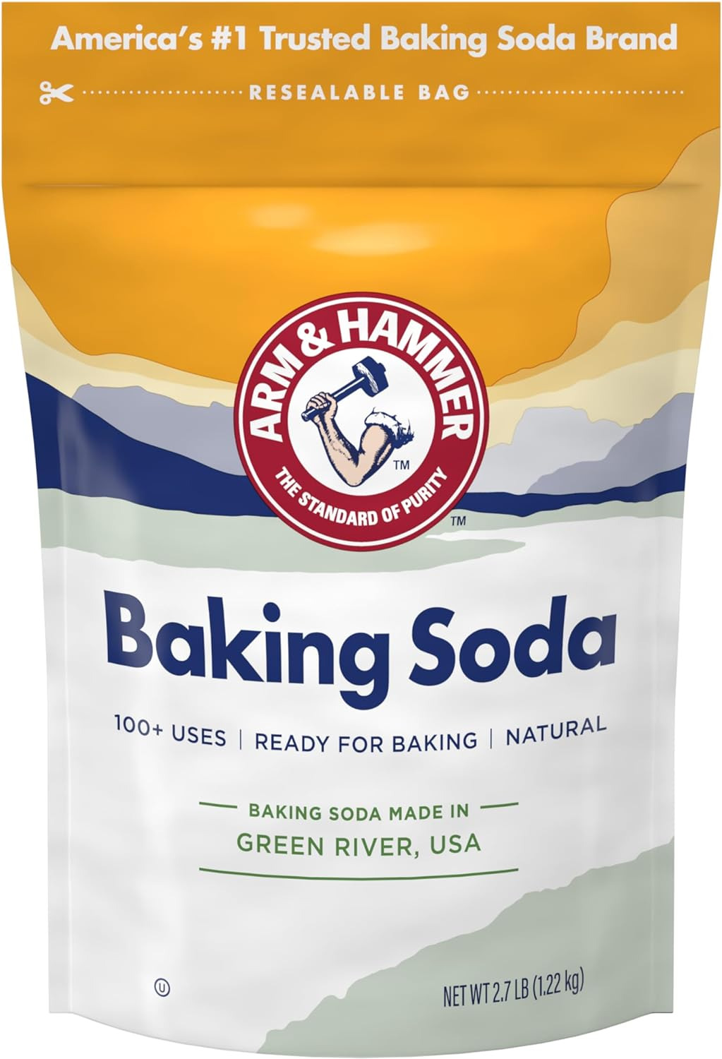 ARM & HAMMER Pure Baking Soda, For Baking, Cleaning & Deodorizing, 10.8 lb Bag