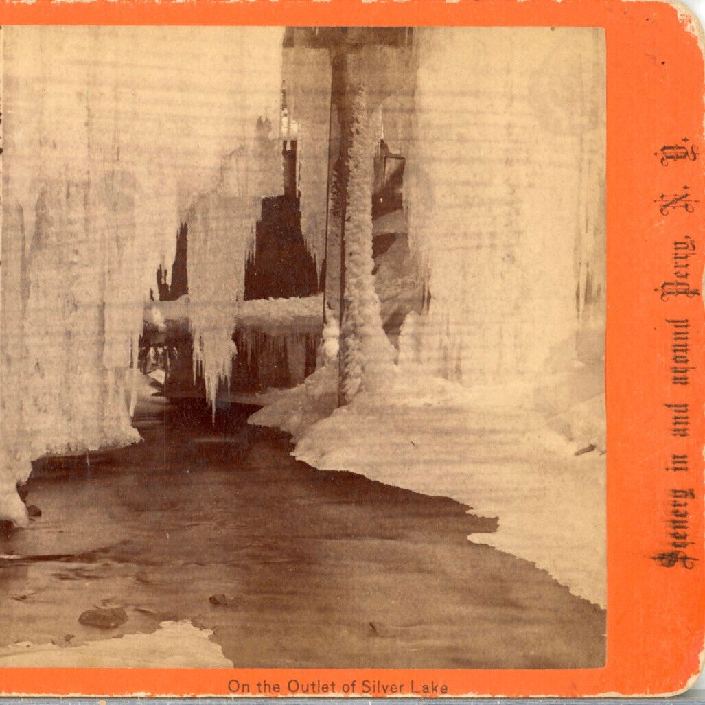 NEW YORK, On the Outlet of Silver Lake, Near Perry--Cocker Stereoview O23
