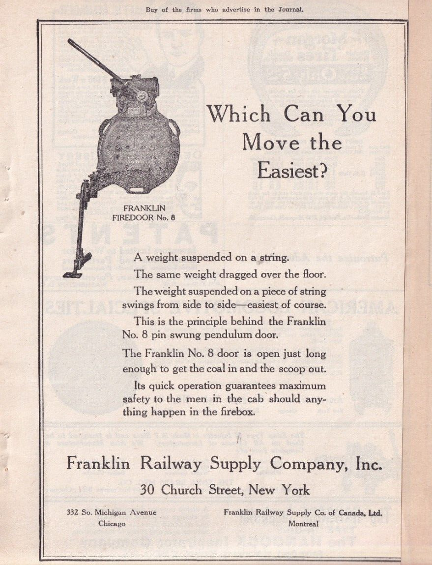 Franklin Railway Supply Co 1920 Firedoor No 8  9\