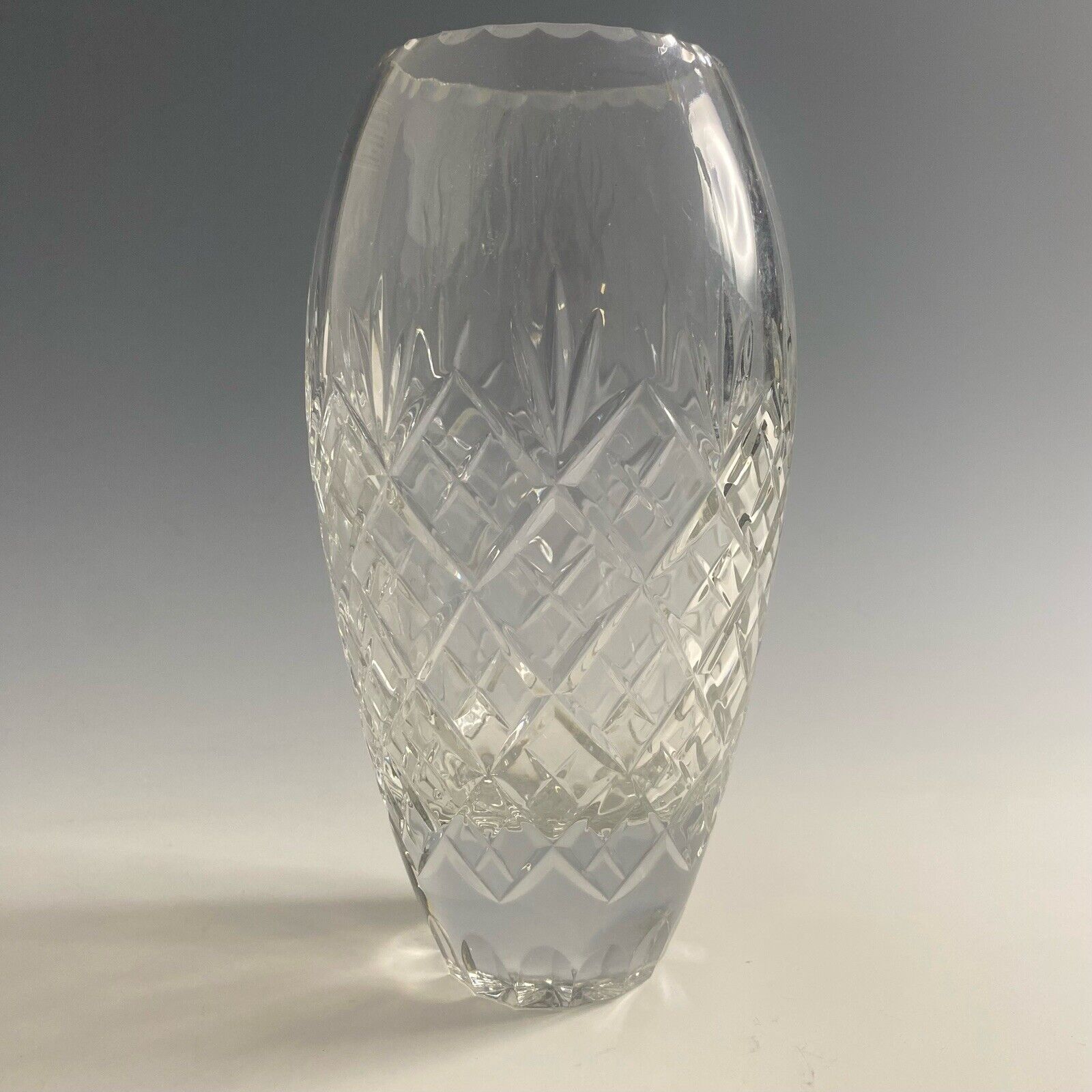 Vintage Illusions Crystal Vase by Samobor 24% Full Lead Handcut Handblown 9