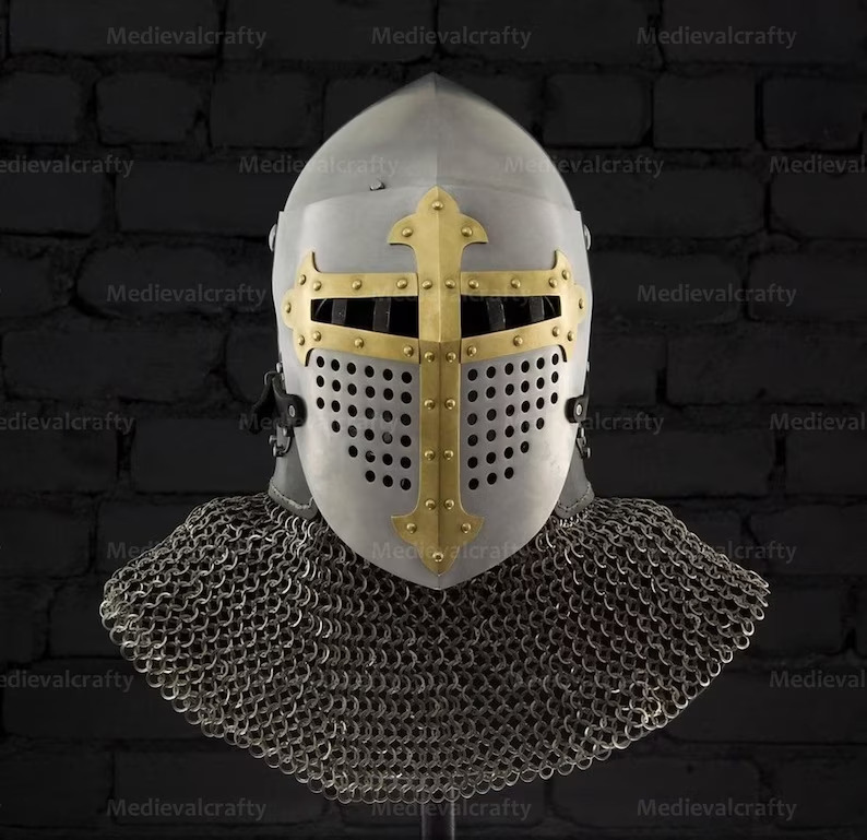 Medieval Bascinet ROA Helmet Medieval Visor Helmet Medieval Crusader Helmet