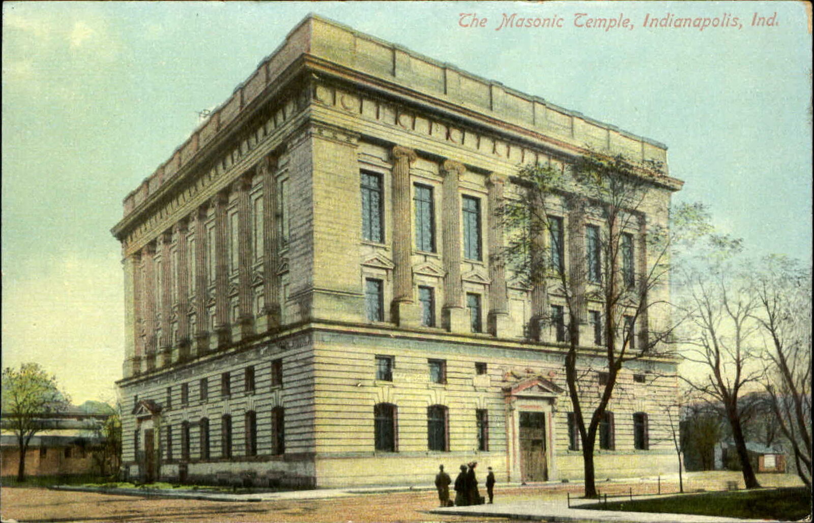 Masonic Temple Indianapolis Indiana IN dated 1910