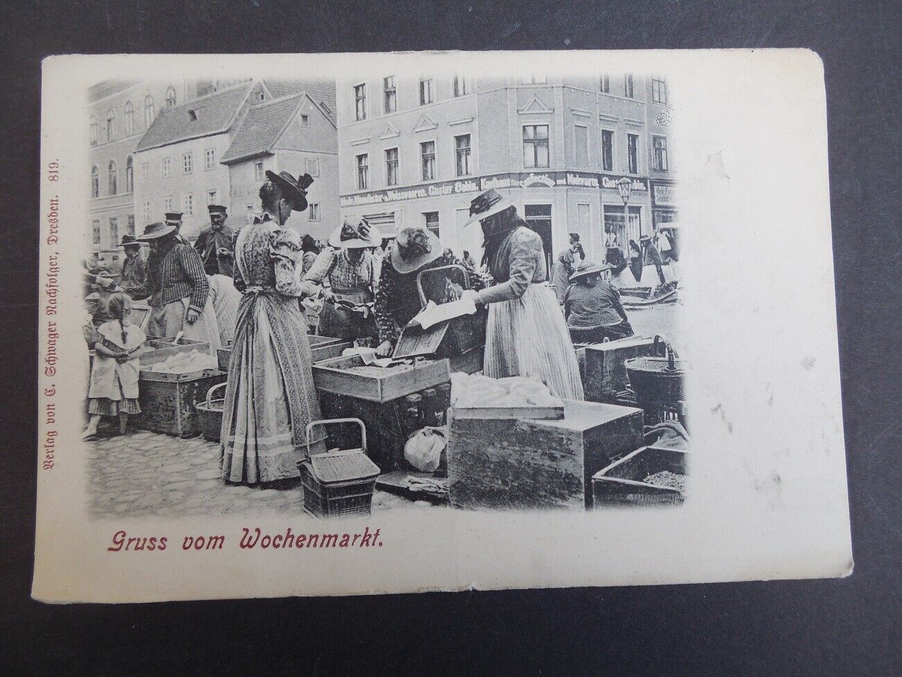 1900'S GRUSS AUS WOCHENMARKT. GERMANY PC POSTCARD 