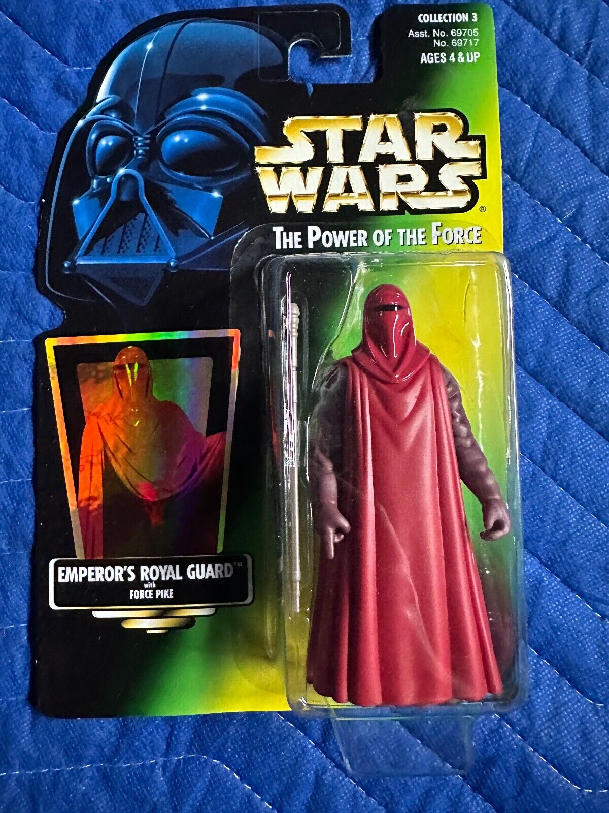 Holo Kenner Star Wars 1997 Power Of The Force EMPEROR\'S ROYAL GUARD MOC MIB