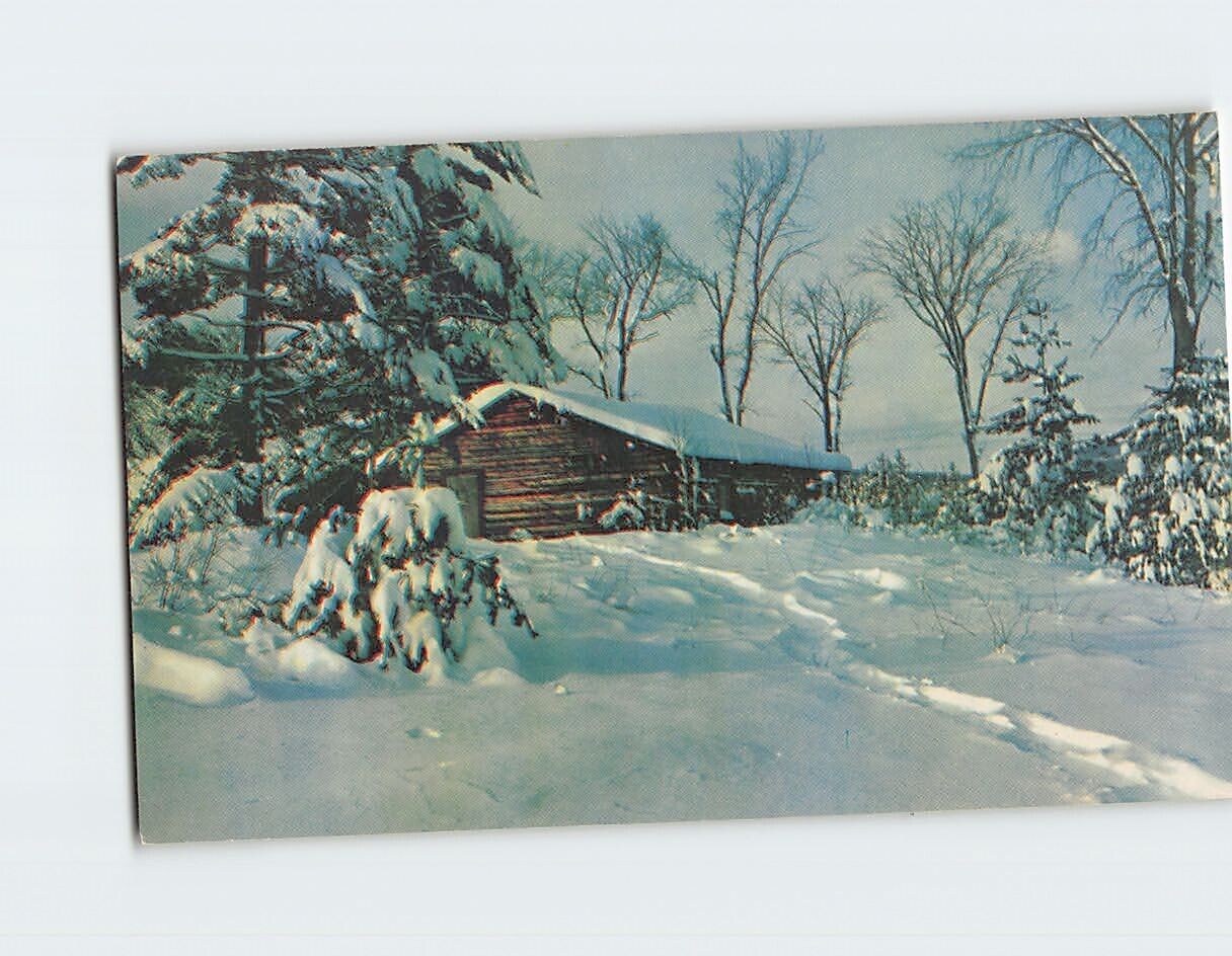 Postcard Winters Snow brings a different Beauty to the Adirondack Mts. NY USA