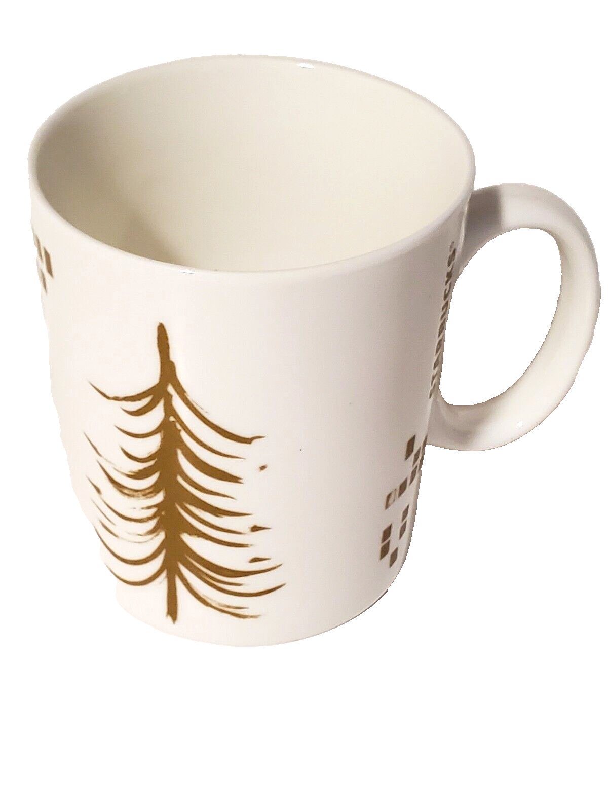 Starbucks Holiday Gold Christmas Tree Coffee Mug 12oz 2014 Collection