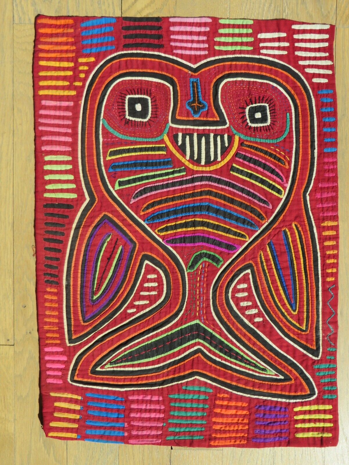 Antique Kuna Mola Reverse Applique Textile Art Panama 18\