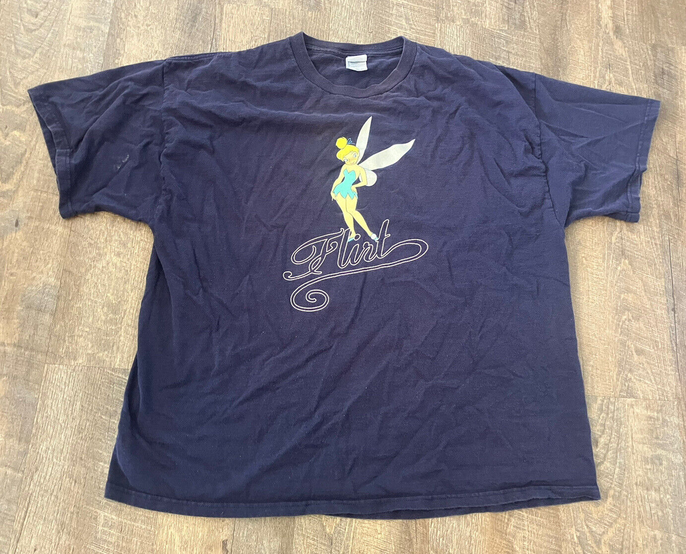 Vintage Disney Tinkerbell Flirt T-shirt. Size 2XL