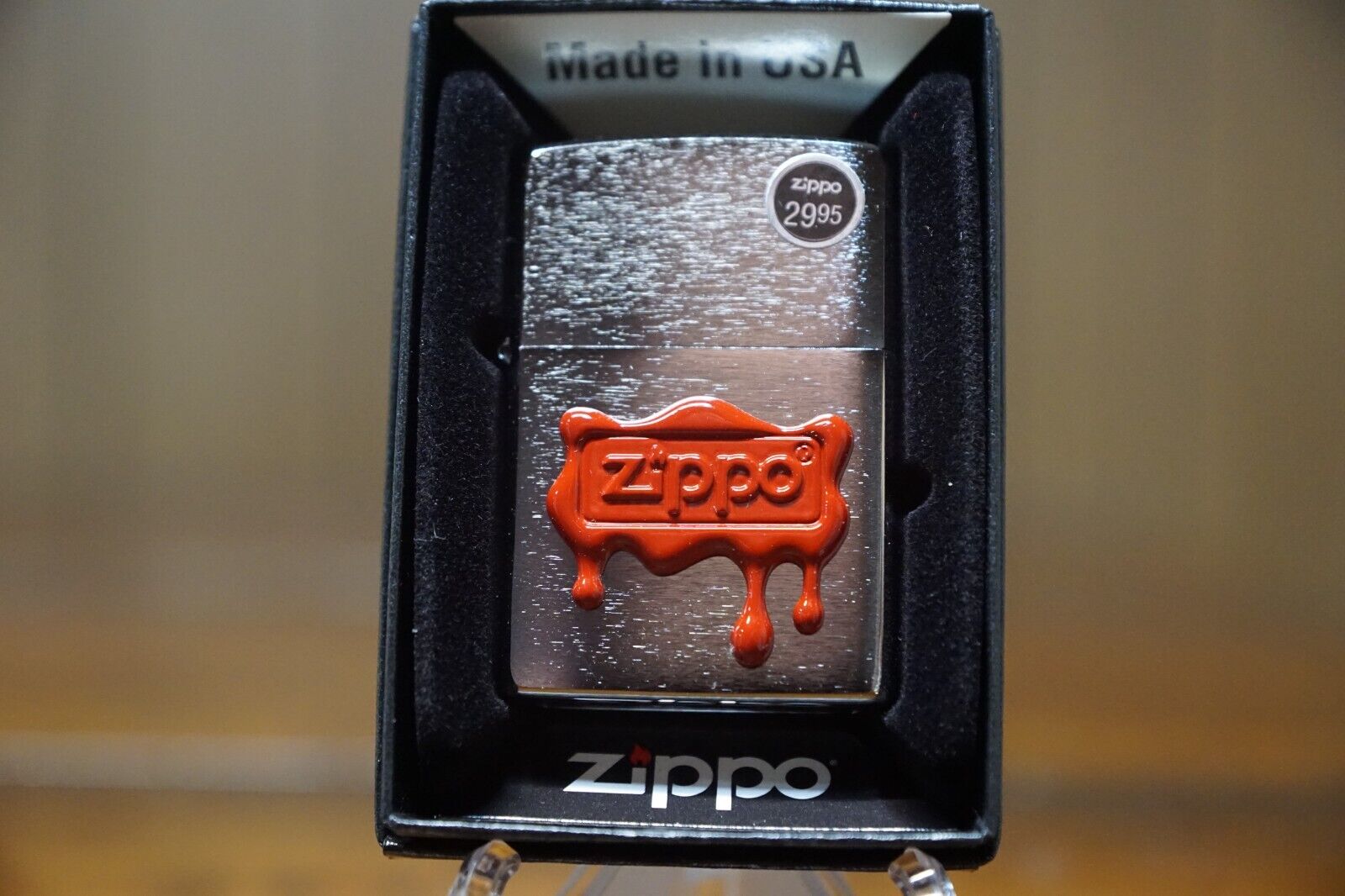 ZIPPO WAX SEAL 3D PRINTED ZIPPO LIGHTER MINT IN BOX