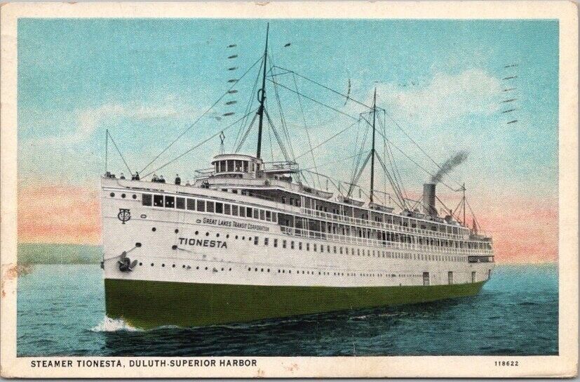 1935 Duluth-Superior Harbor, Minnesota Postcard \