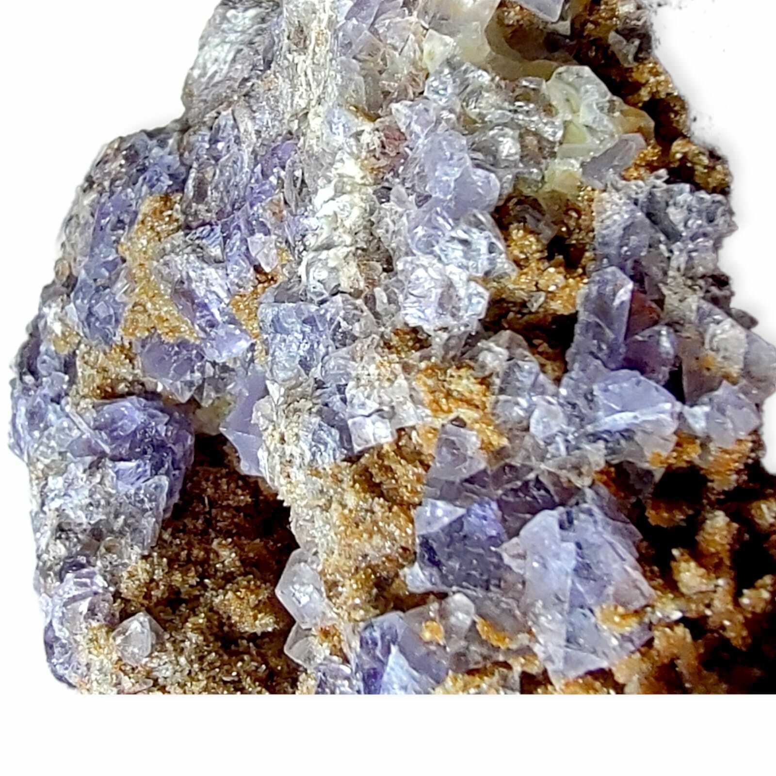 500g Natural Purple Cubic FLUORITE Calcite Quartz Crystal Cluster Best Quality 
