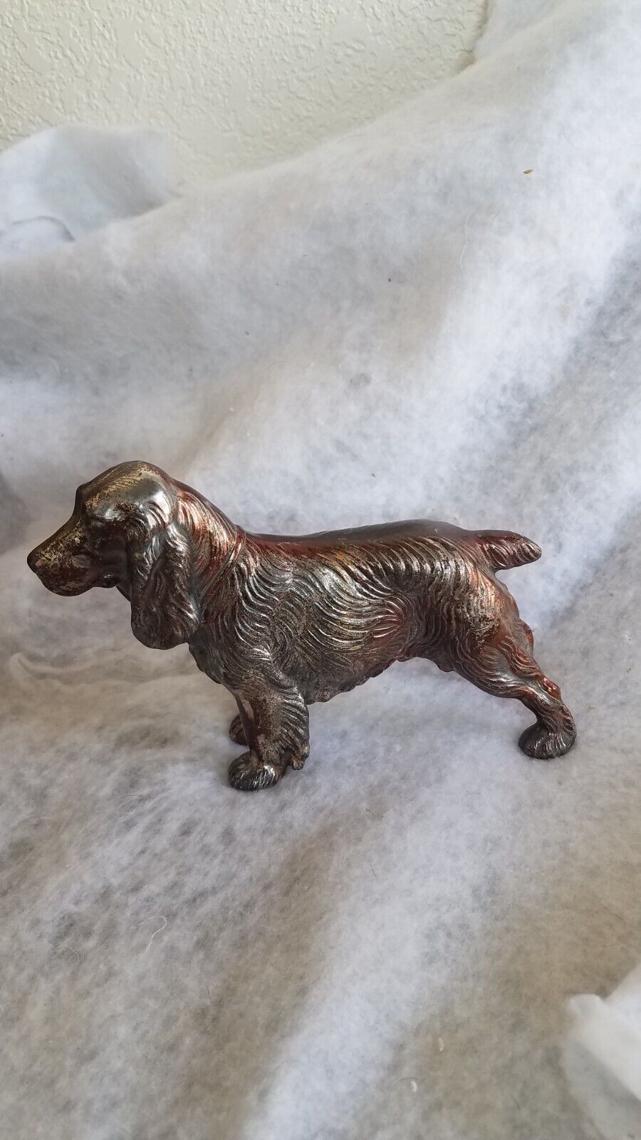 Vntg/Antique Copper Color Metal Cocker Spaniel Dog Figurine 5\
