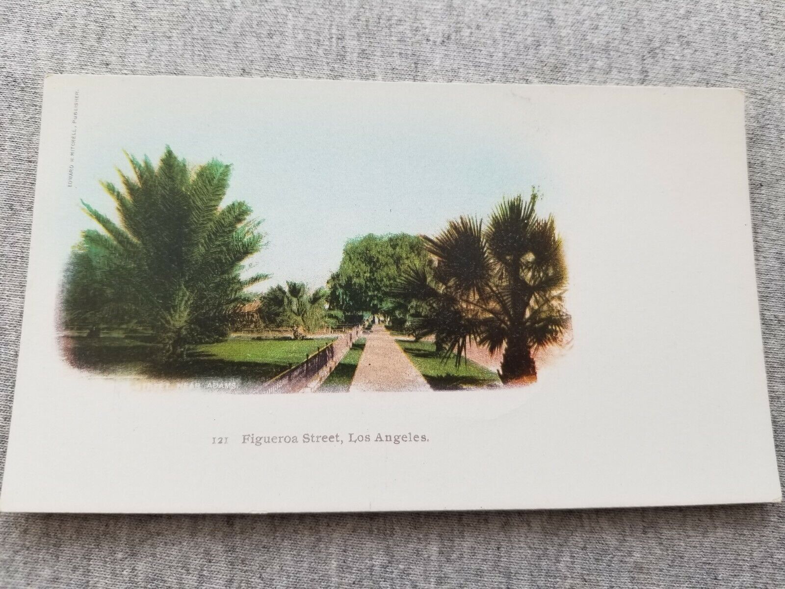 Private Mailing Card Los Angeles CA Figueroa Street c1900 Unposted Postcard