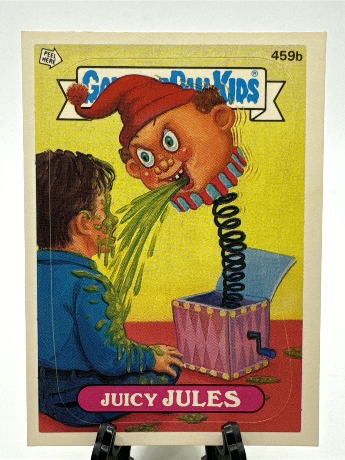 1987 Topps Garbage Pail Kids 11 Juicy Jules 459b Single Line Error Dark Yellow