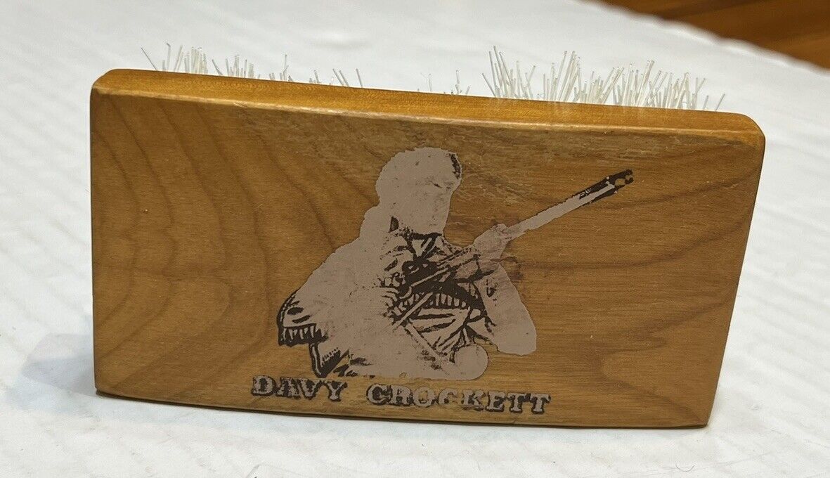 Vintage Davy Crockett Wood Handle Brush