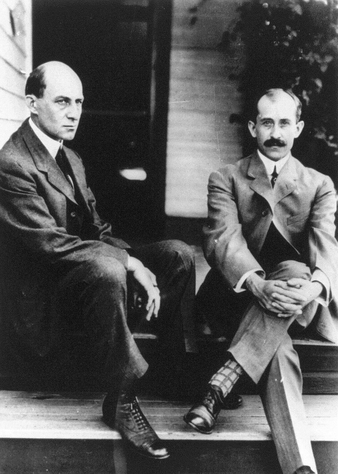 1909 Wright Brothers PHOTO Orville Wilbur DAYTON OHIO,Porch Birthplace Home 1908