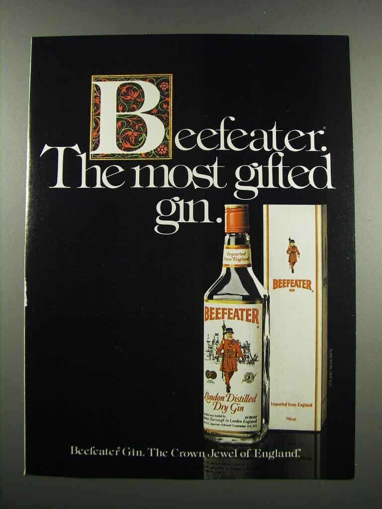 1983 Beefeater Gin Ad - The Most Gifted Gin