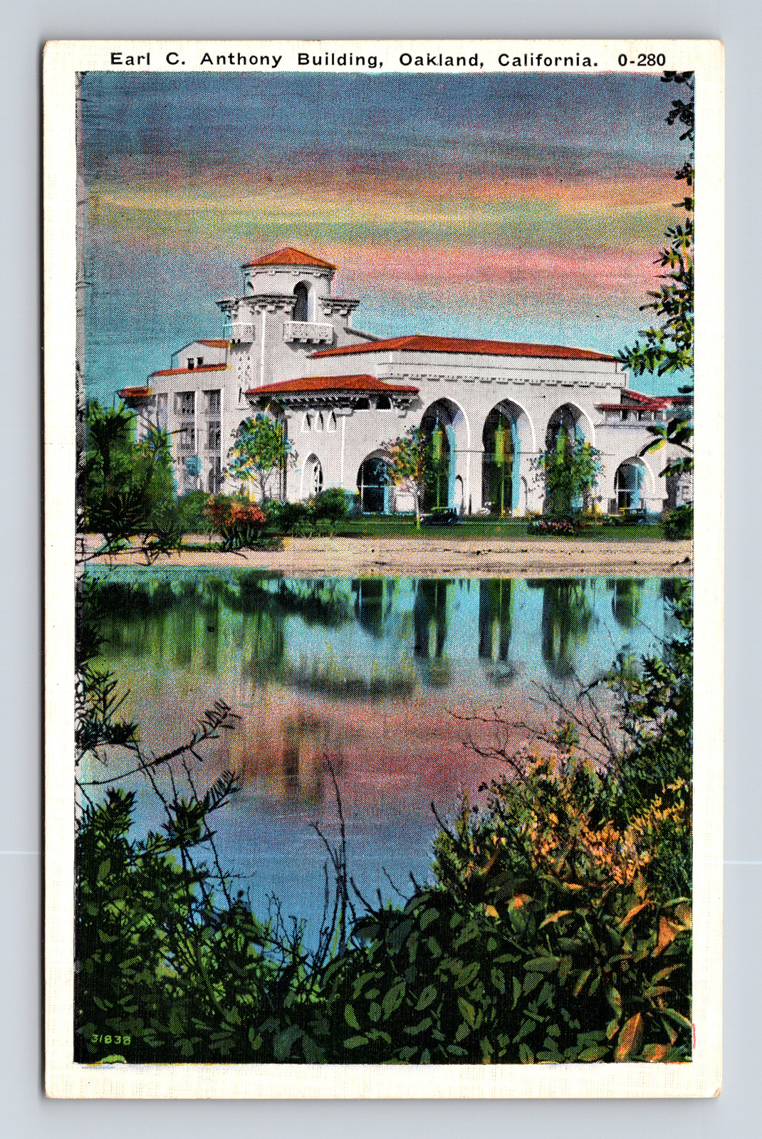 WB Postcard Oakland CA California Earl C Anthony Building