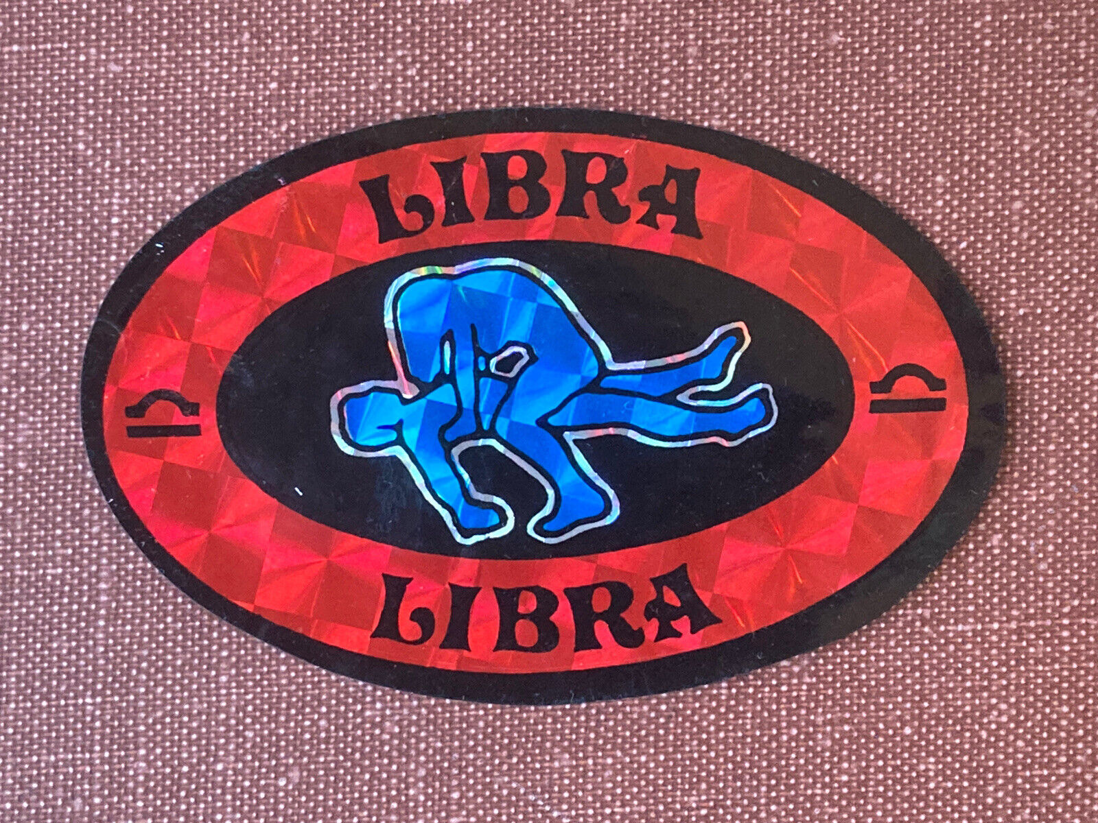 Vtg \'70s LIBRA Astrology Zodiac Sexy Novelty Vending Machine Prism RARE Sticker