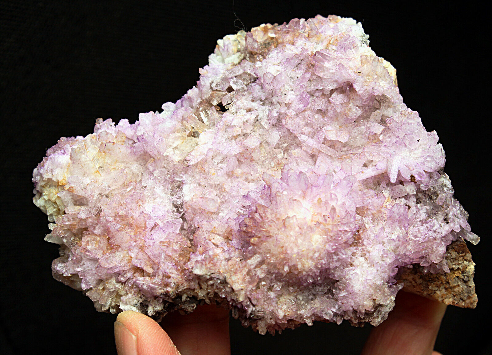 180g Rare Natural Purple Creedite on Gypsum Cluster Mineral Specimen/China 1