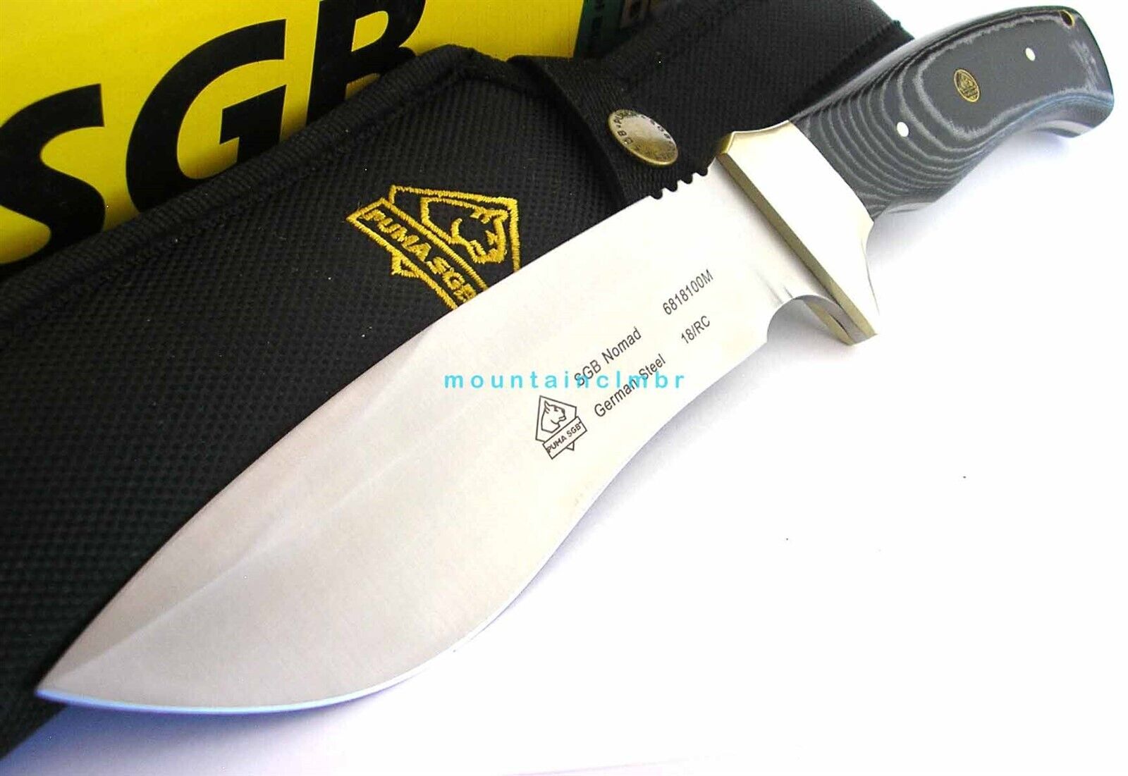 PUMA SGB RARE Nomad Outdoor GermanSteel 12/6.3 Fixed Blade Micarta Knife MINTBOX