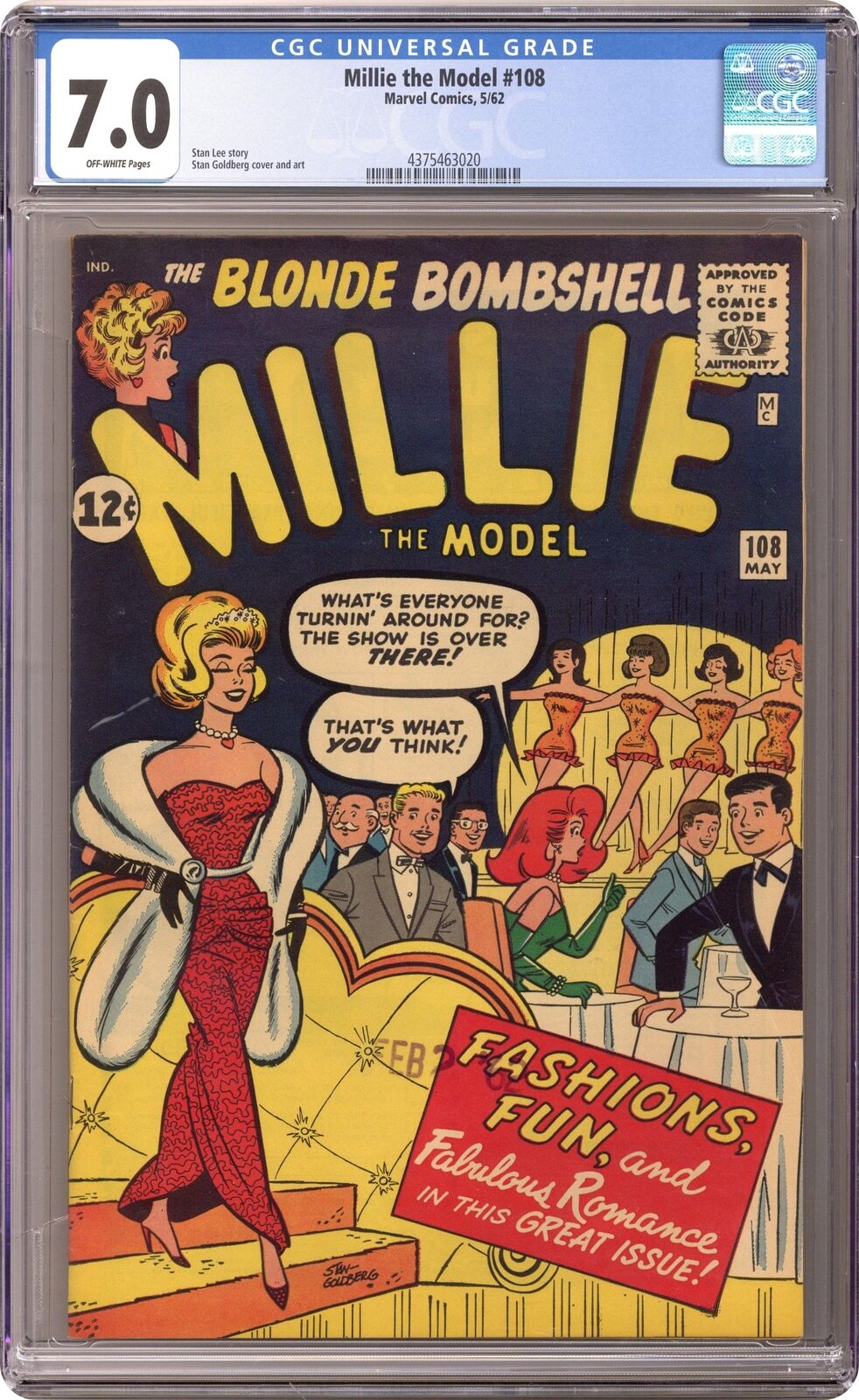 Millie the Model #108 CGC 7.0 1962 4375463020