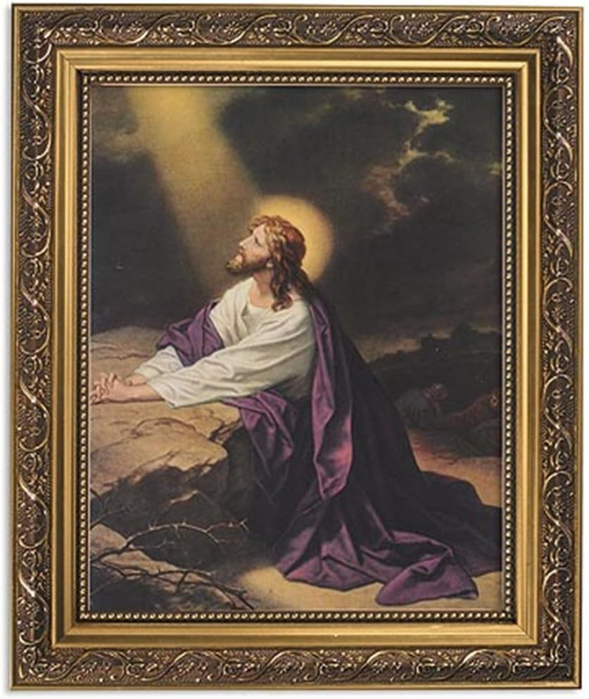 Gerffert Collection Christ in Gethsemane Garden Framed Portrait Print, 13 Inch (