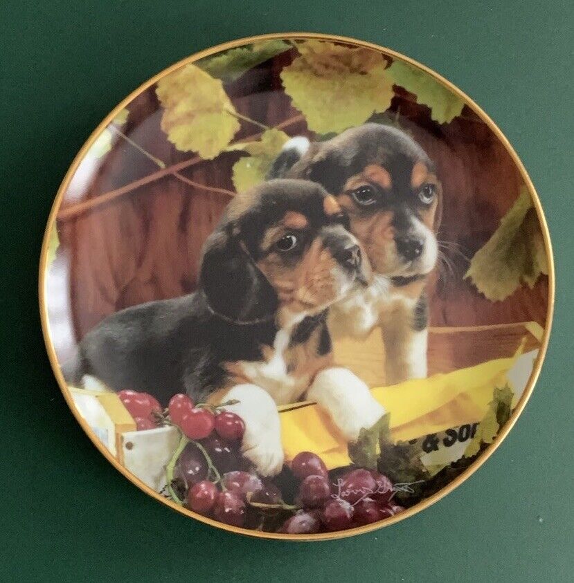 Franklin Mint Collectors Plate Vintage Beagles