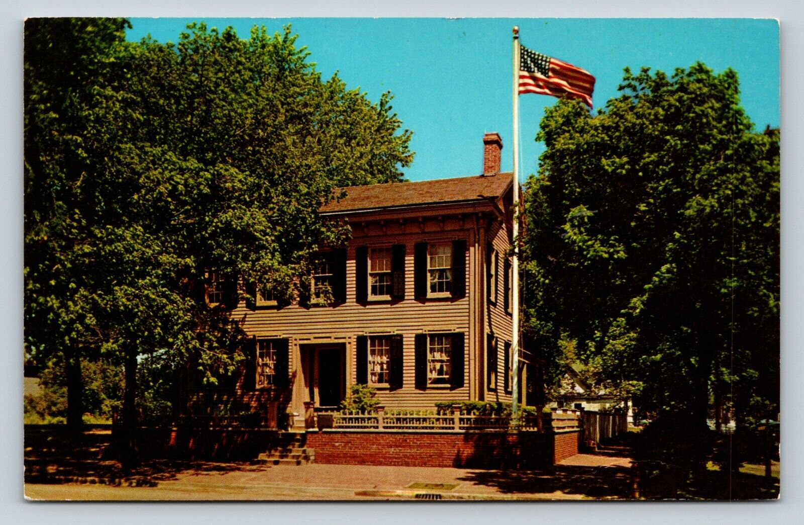 Abraham Lincoln\'s Home SPRINGFIELD Illinois Vintage Postcard 0895