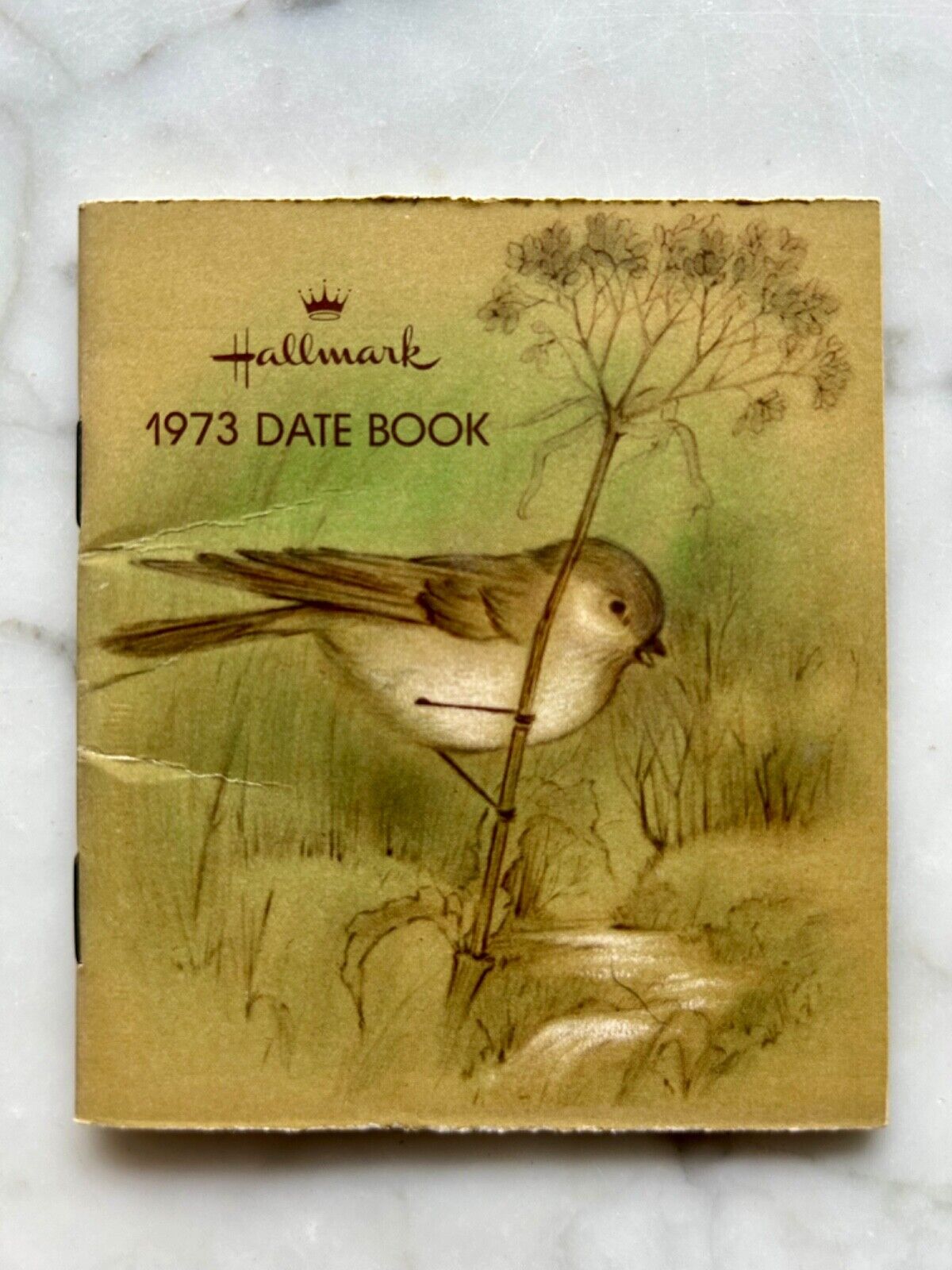 Vintage 1973 Hallmark Date Book Pocketbook Calendar Wallet Style Unused