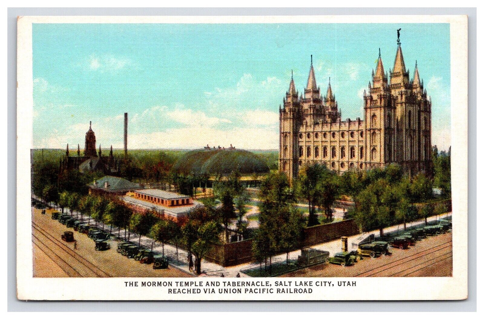 Postcard: UT Mormon Temple & Tabernacle, 1a, Salt Lake City, Utah - Unposted