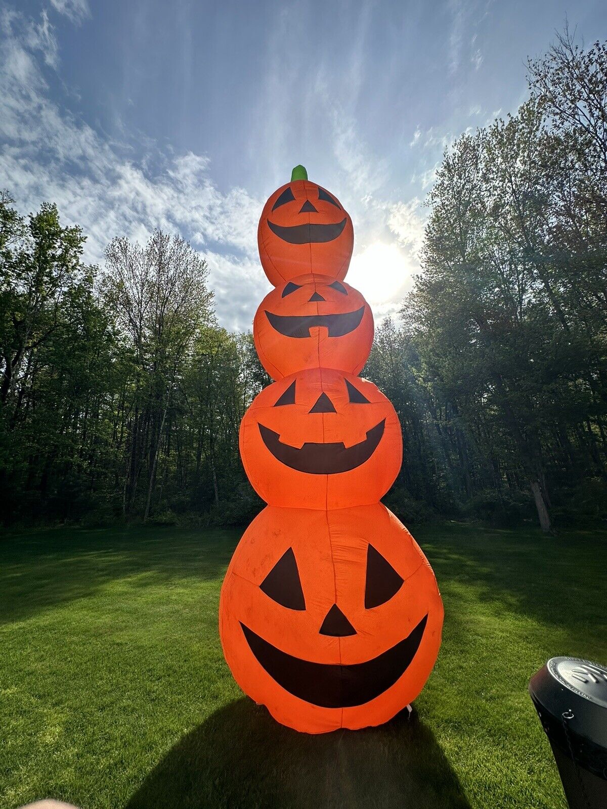 Gemmy Halloween Airblown Inflatable 20Ft Pumpkin Stack
