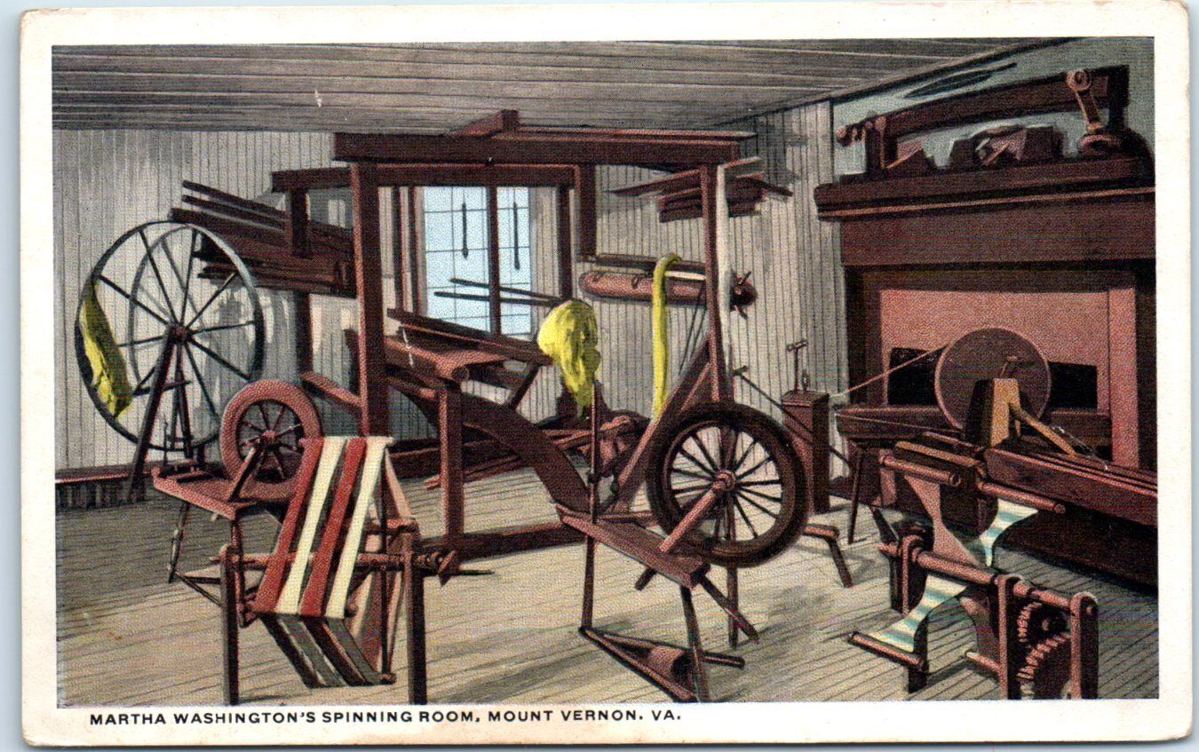 Postcard - Martha Washington\'s Spinning Room - Mount Vernon, Virginia