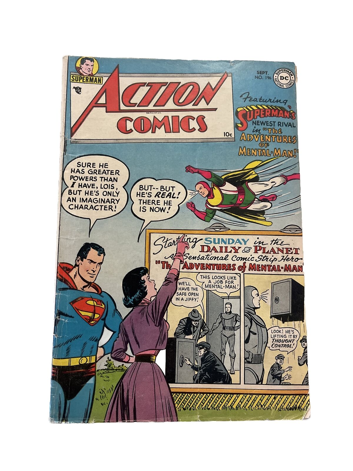 ACTION COMICS #196 1954 SUPERMAN Congo Bill TOMMY TOMORROW Vigilante DC COMICS