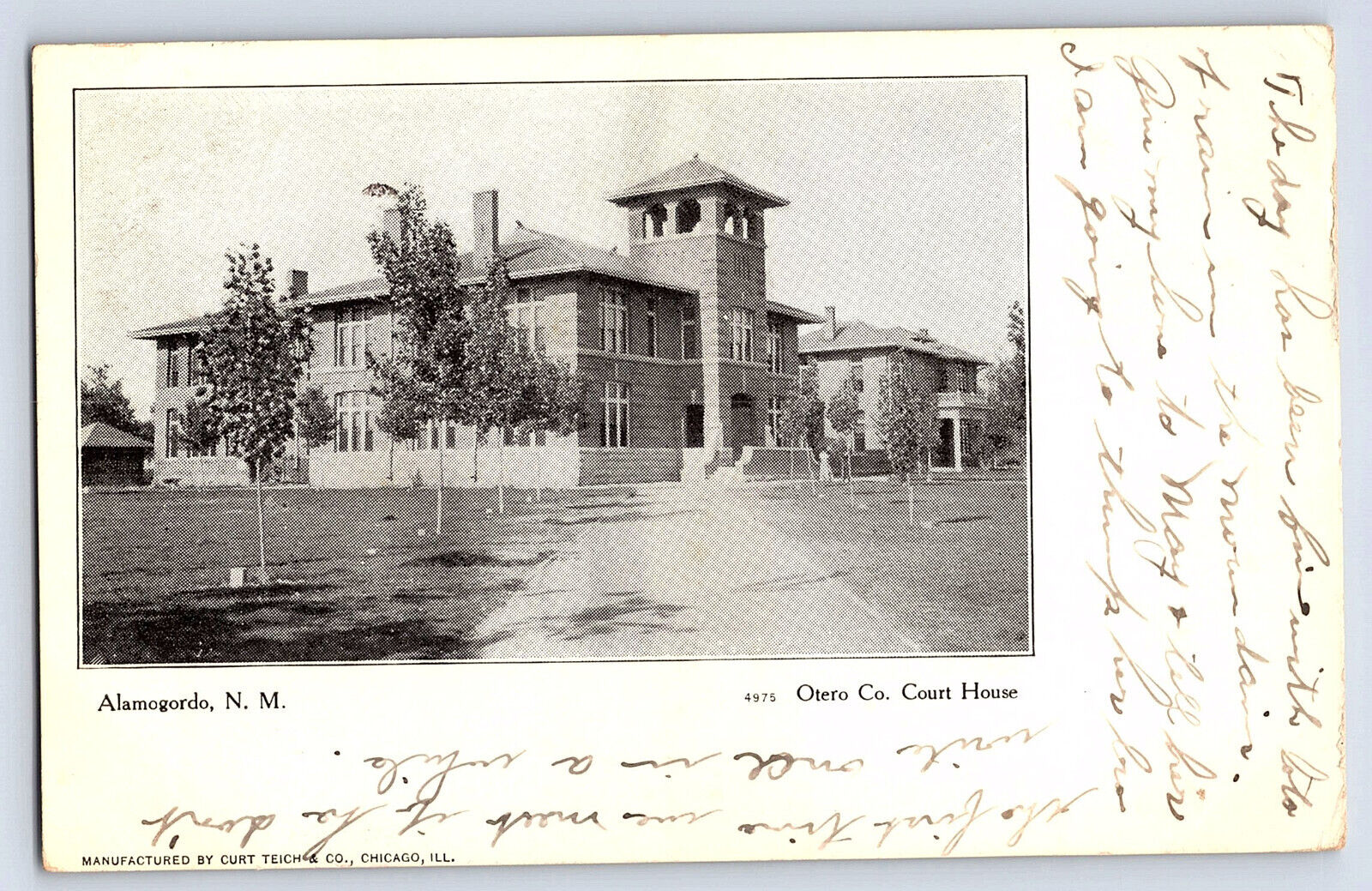 Alamogordo New Mexico Otero County Court House postcard B423