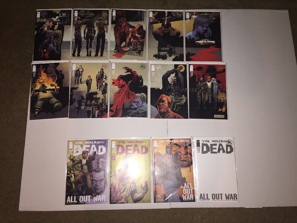 The Walking Dead 115 Lot NM/Raw Condition *ALL OUT WAR* Connecting Cover