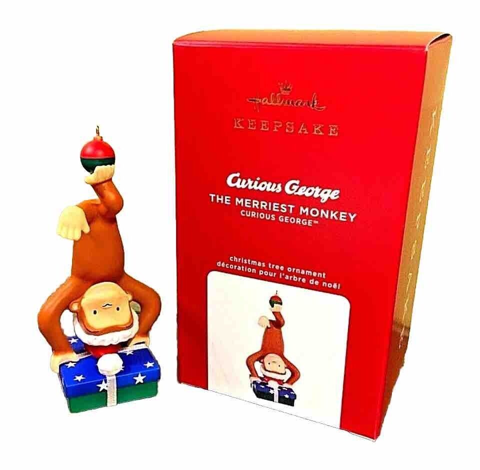 Hallmark 2020 Curious George Merriest Monkey Keepsake Ornament HA Rey Book Fave