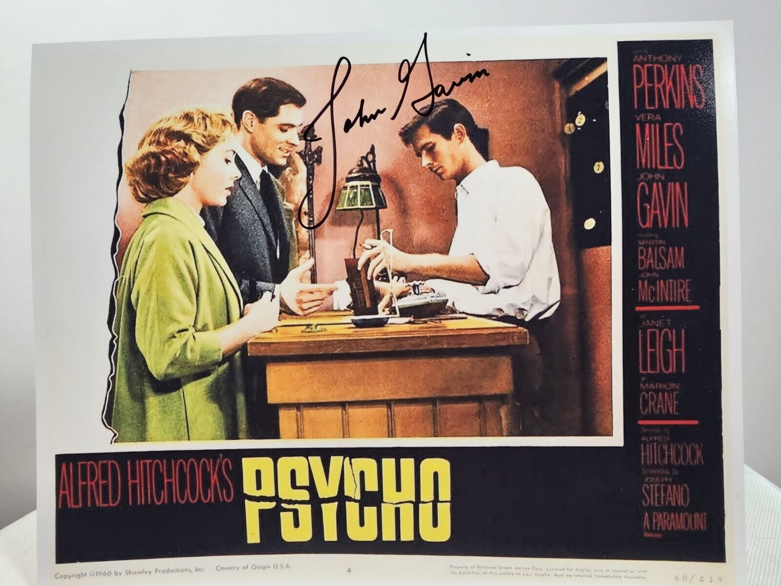 John Gavin Signed Autographed Color 8x10 Photo SPARTACUS-PSYCHO