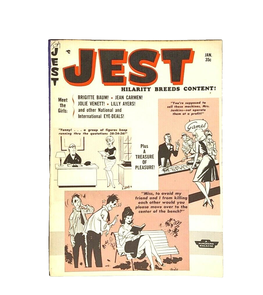 JEST Magazine January 1961 Bill Ward Wenzel Machamber Humorama Jokes Pinups