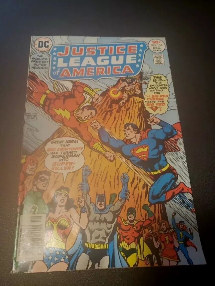 Justice League of America #137 DC Comics 1976 Captain Marvel vs Superman Shazam
