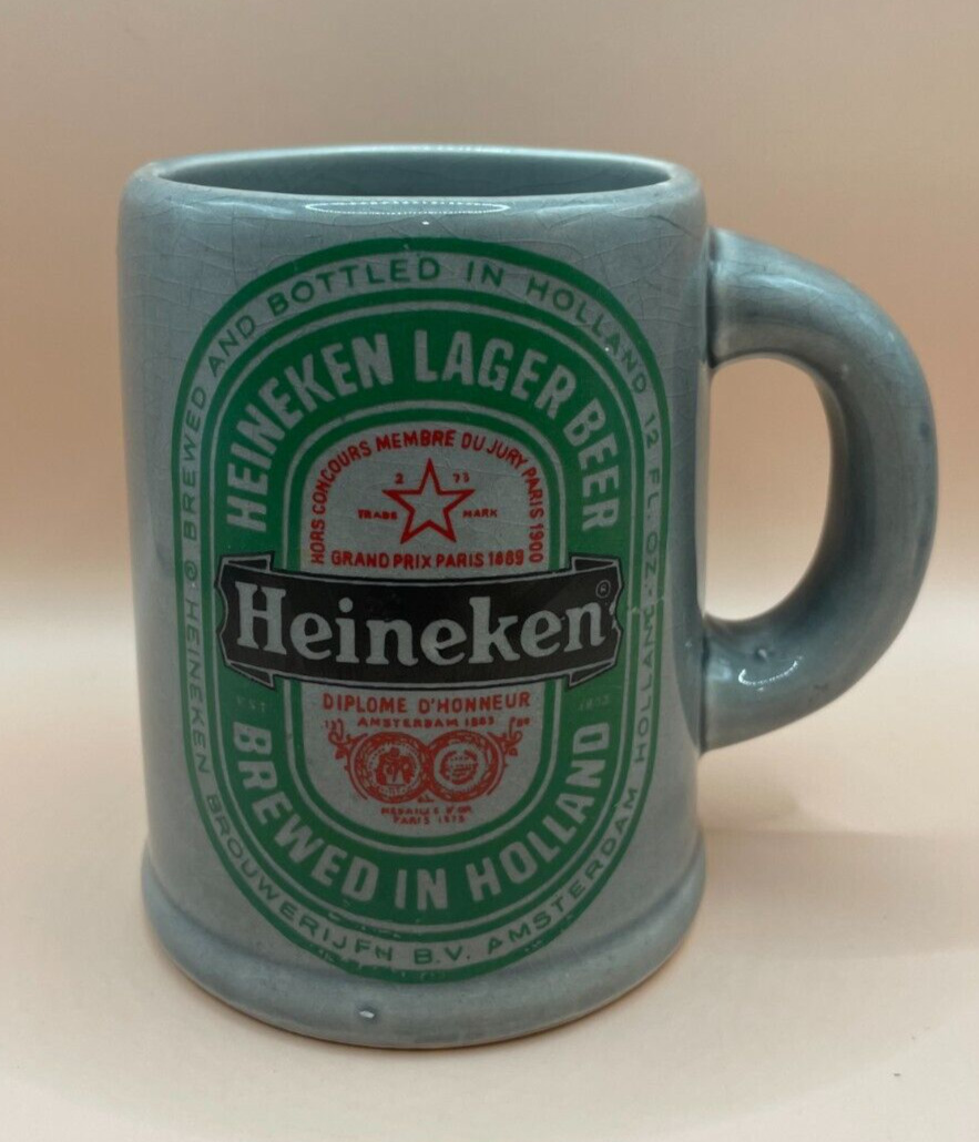 Heineken Lager Beer 10 oz. Glazed Ceramic Mug - Made in Japan- 4\