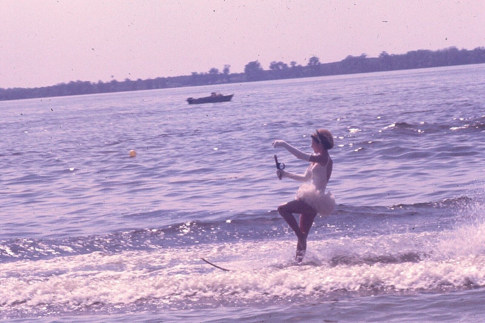 Vintage Photo Slide 35mm 1960\'s Florida Cypress Gardens Woman Water Skiing