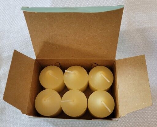 6 Indulgences by PartyLite Lavender Serenity Yellow Votive Candles New