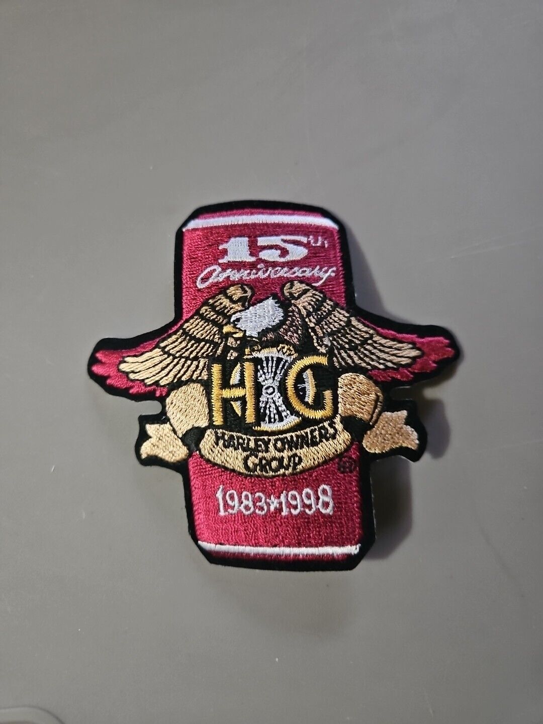 Harley Owners Group 15th Anniversary Patch. 1983-1998.  - New 