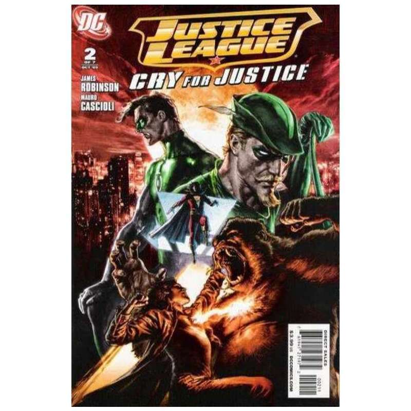Justice League: Cry for Justice #2 in Near Mint minus condition. DC comics [l{