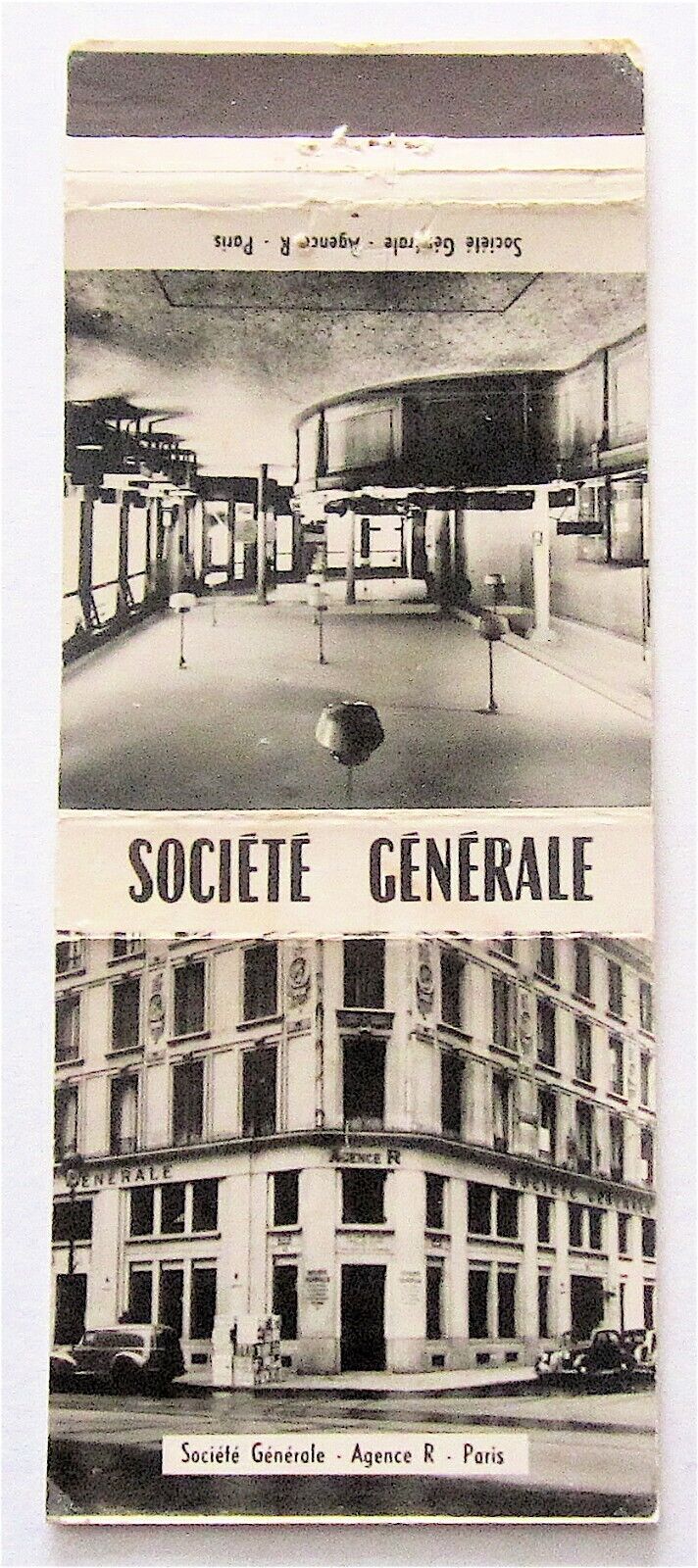 GENERAL SOCIETY, PARIS, FRANCE MATCHBOOK COVER