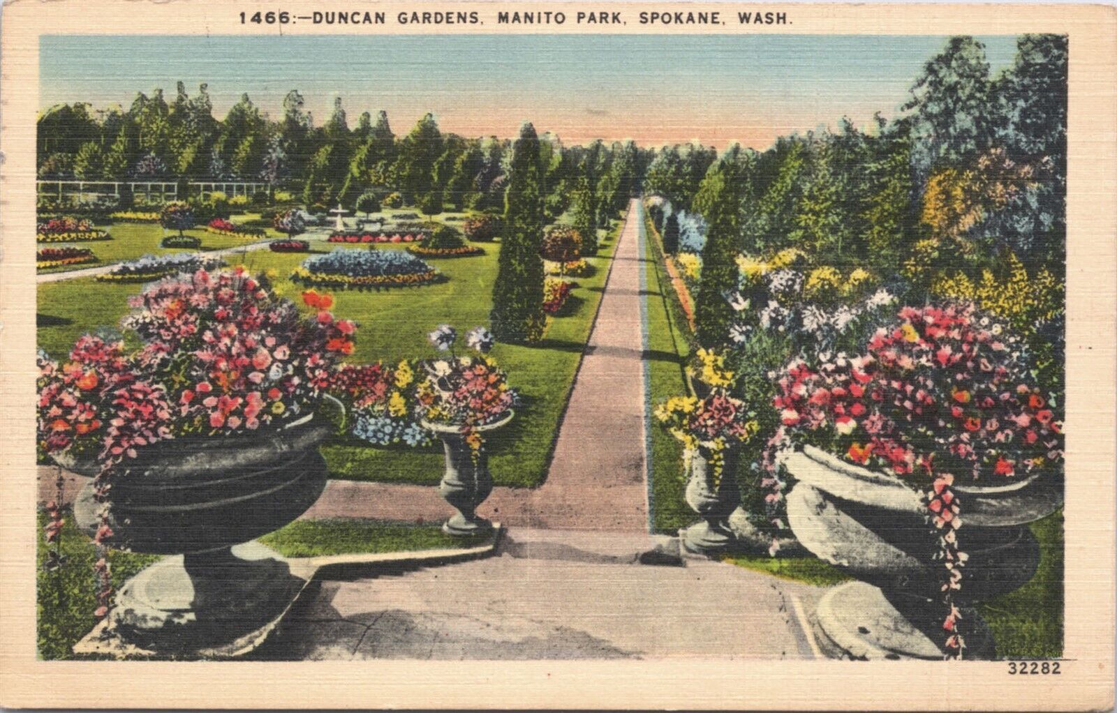 Spokane WA Duncan Gardens Manito Park 1945 Soldiers Mail