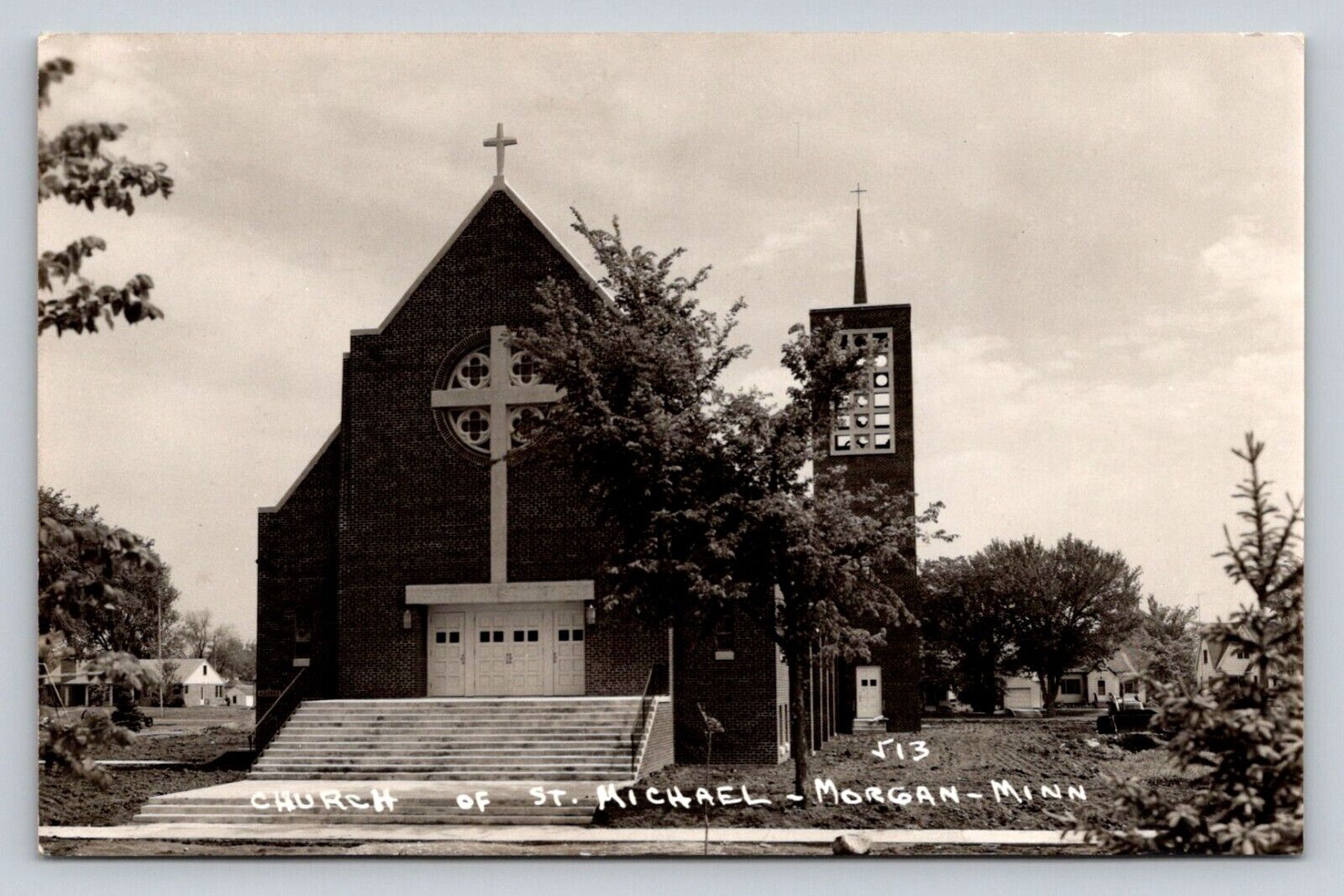 RPPC Church Of St Michael Morgan Minnesota Real Photo P342